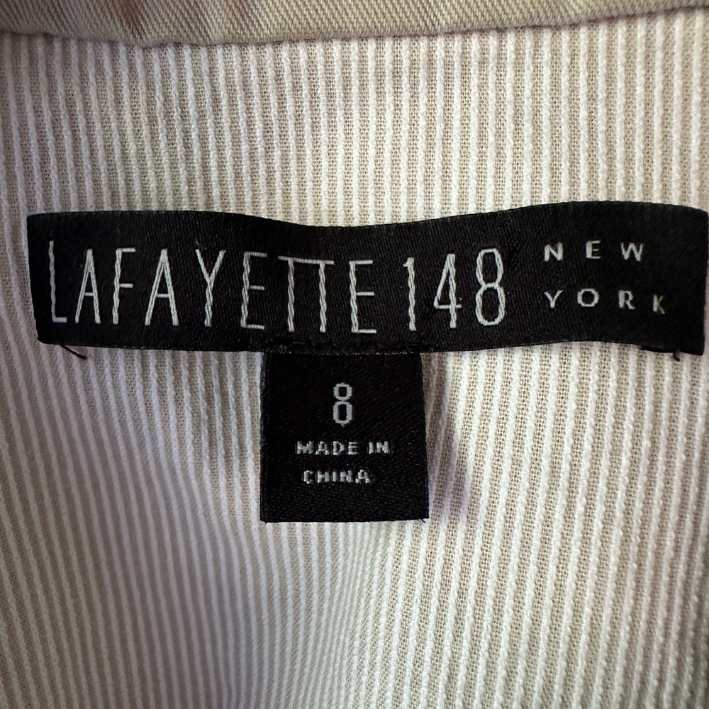 Lafayette 148 New York Tan Safari Cargo Vest Size 8 Utility Pockets - Picture 3 of 7